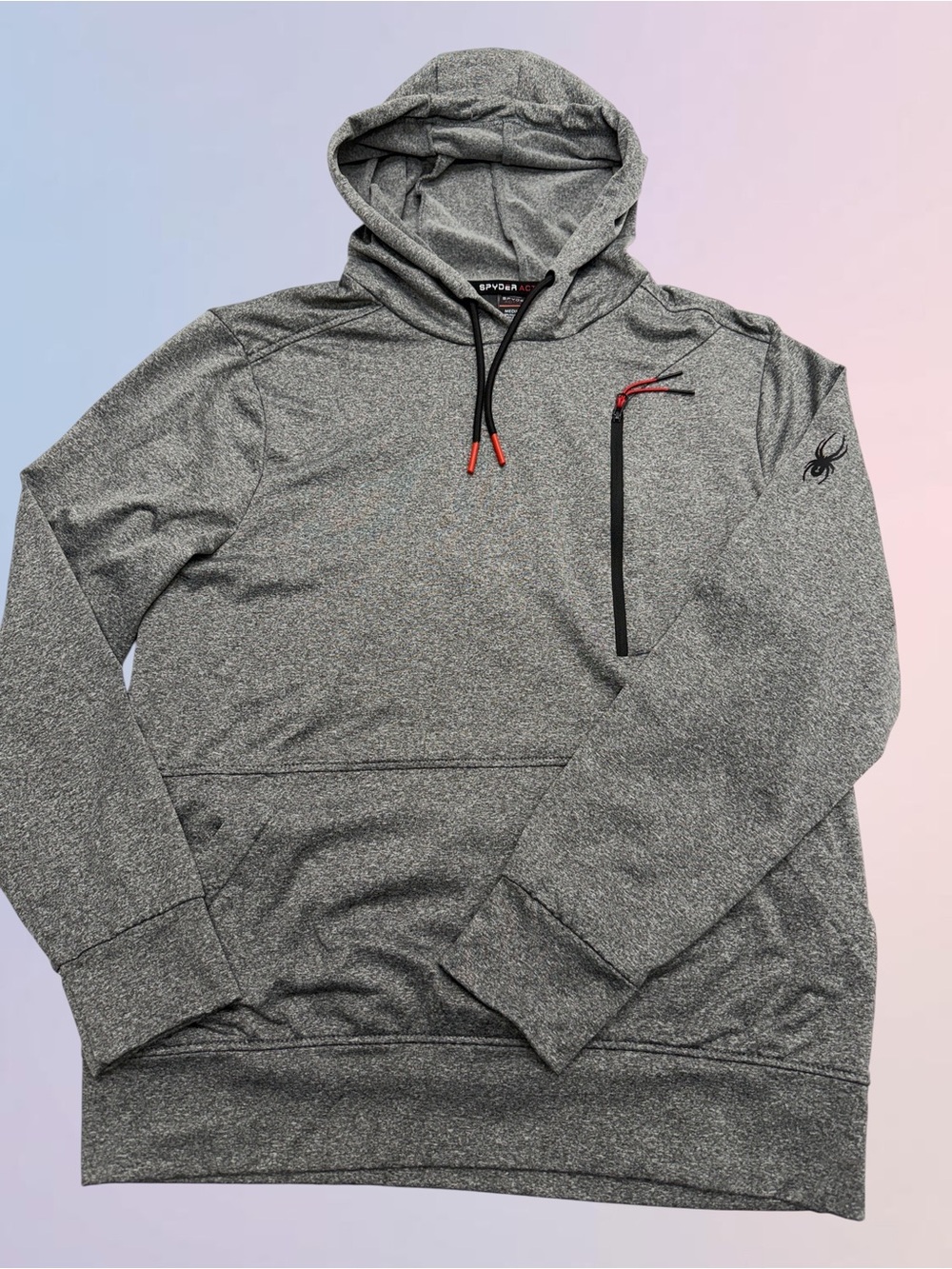 SPYDER Men’s Medium Gray Performance Hoodie Sweatshirt